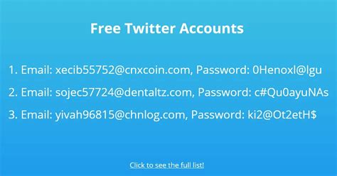 Login; Share. . Free twitter account generator